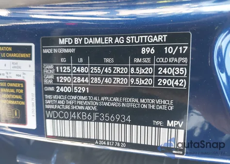 2018 Mercedes-Benz Glc 300 Coupe 4Matic из США, поврежденный, VIN WDC0J4KB6JF356934